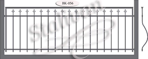 Балконное ограждение с элементами ковки BK-056 - фото 1