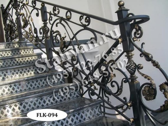 Каркас лестницы FLK-094 (художественная ковка) - фото 1