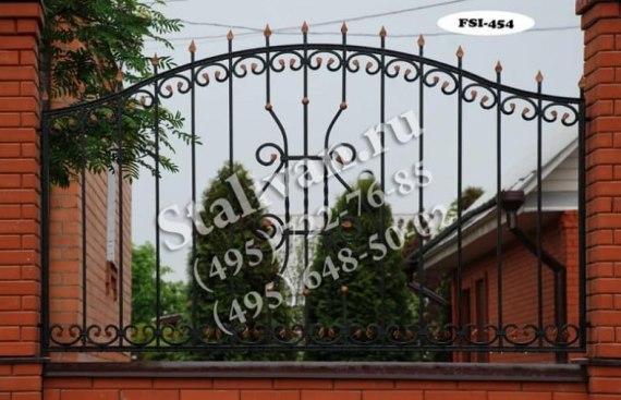 Кованая ограда FSI-454 - фото 1