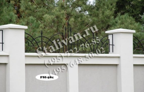 Кованая ограда FSI-581 - фото 1