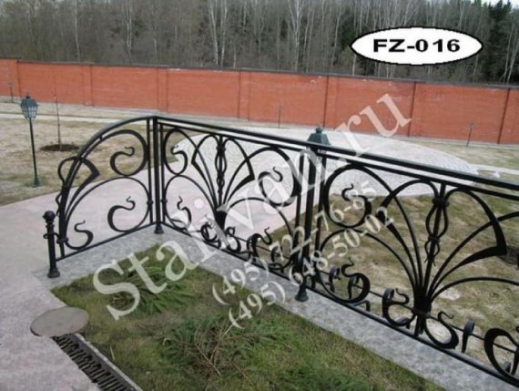 Ограда с художественной ковкой FZ-016 - фото 1