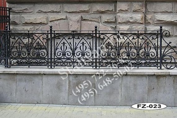 Ограда с художественной ковкой FZ-023 - фото 1