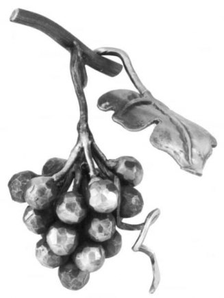 Виноградная гроздь с листиком (арт. 140/Н/2) - фото 1
