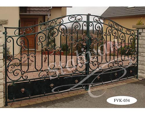 Ворота с художественной ковкой FVK-034 - фото 1