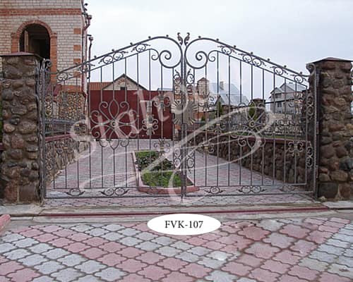 Кованые ворота FVK-107 - фото 1