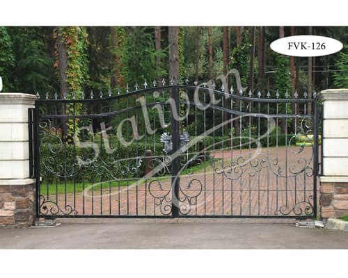 Ворота с художественной ковкой FVK-126 - фото 1