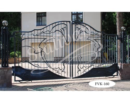 Ворота с художественной ковкой FVK-160 - фото 1