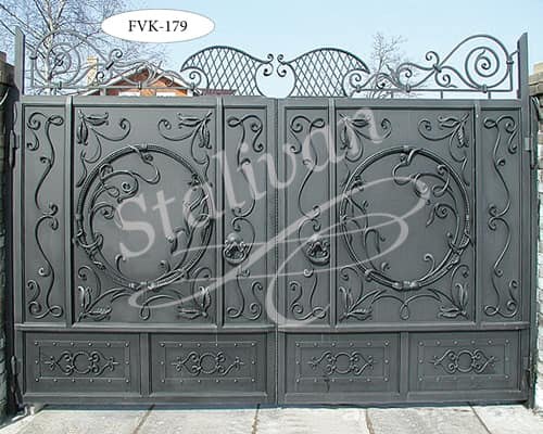 Ворота с художественной ковкой FVK-179 - фото 1