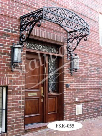 Арочный кованый козырек FKK-055 - фото 1