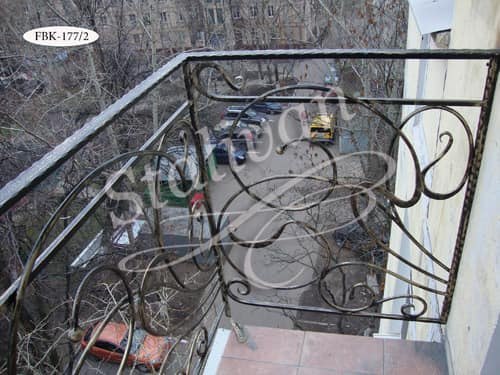 Кованое ограждение балкона FBK-177/2 - фото 1