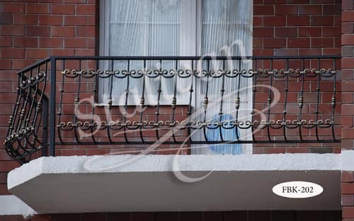 Балконное ограждение с ковкой FBK-202 - фото 1