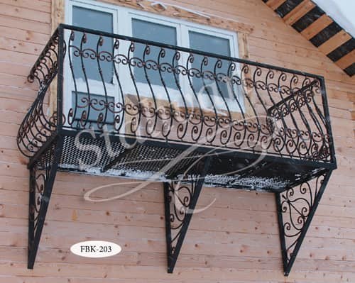 Ажурный кованый балкон FBK-203 - фото 1