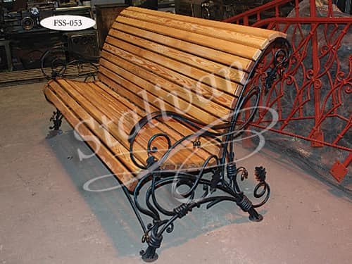 Скамейка с художественной ковкой FSS-053 - фото 1