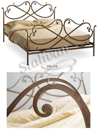 Кованая кровать с изголовьем FPI-276 - фото 1