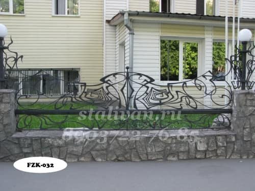 Забор с художественной ковкой FZK-032 - фото 1