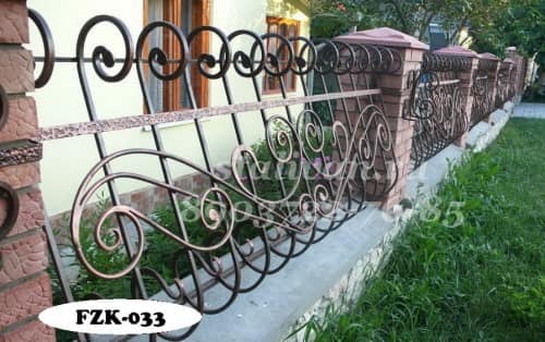 Забор с ажурной ковкой FZK-033 - фото 1