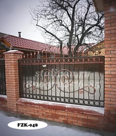 Забор с ковкой FZK-048 - фото 1