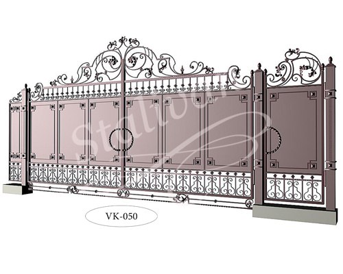 Ворота с художественной ковкой VK-050 - фото 1
