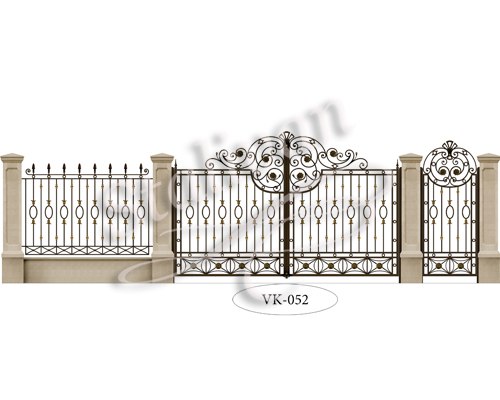 Ворота с художественной ковкой VK-052 - фото 1