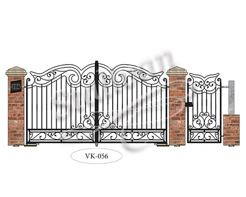 Ворота с элементами ковки VK-056 - фото 1