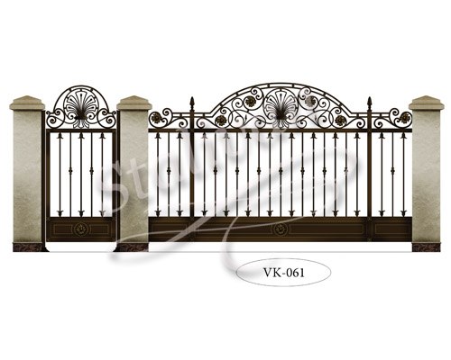 Ворота с художественной ковкой VK-061 - фото 1
