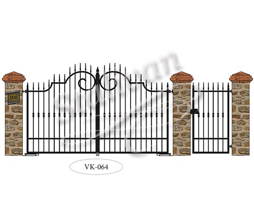 Ворота с ковкой VK-064 - фото 1