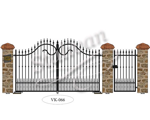 Кованые ворота VK-066 - фото 1