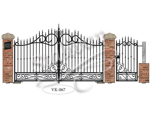Ворота с художественной ковкой VK-067 - фото 1