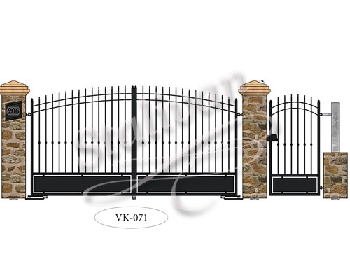 Кованые ворота VK-071 - фото 1