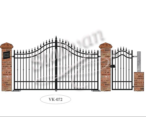 Ворота с художественной ковкой VK-072 - фото 1