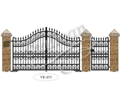 Ворота с элементами ковки VK-073 - фото 1