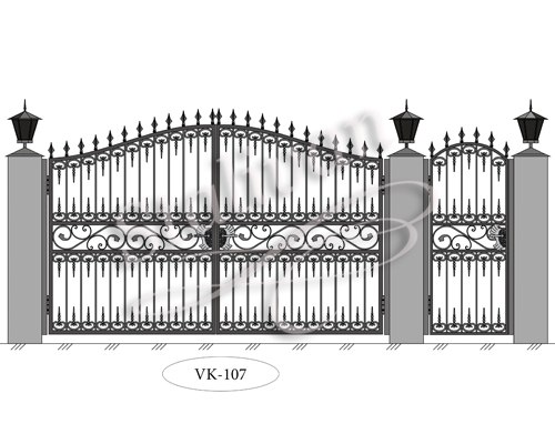 Кованые ворота VK-107 - фото 1