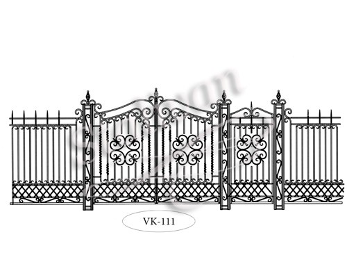 Ворота с ковкой VK-111 - фото 1