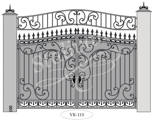 Ворота с элементами ковки VK-115 - фото 1