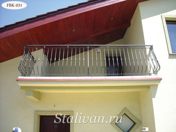 Балконное ограждение с ковкой FBK-031 - фото 1