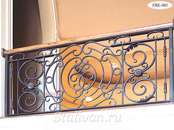 Кованое балконное ограждение FBK-085 - фото 1