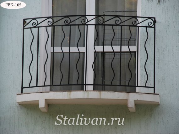 Балкон с художественной ковкой FBK-105 - фото 1