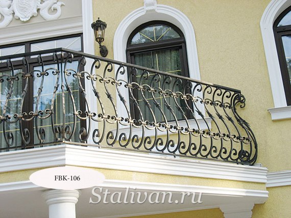 Кованый балкон FBK-106 - фото 1