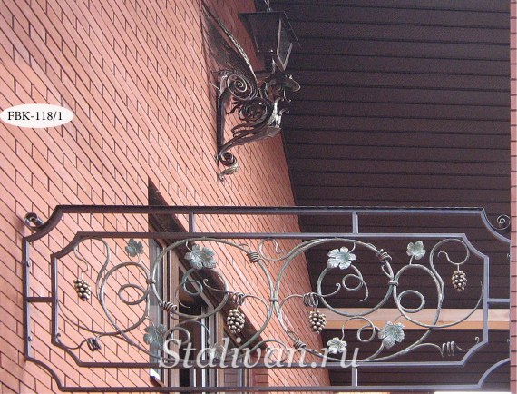 Ажурное кованое ограждение балкона FBK-118 - фото 2
