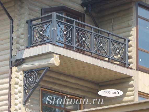 Балкон с художественной ковкой FBK-121 - фото 2