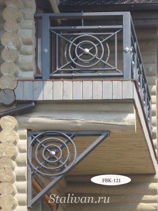 Балкон с художественной ковкой FBK-121 - фото 1