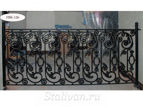 Кованое балконное ограждение FBK-126 - фото 1