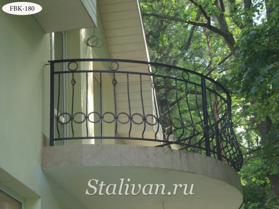 Кованое балконное ограждение FBK-180 - фото 1