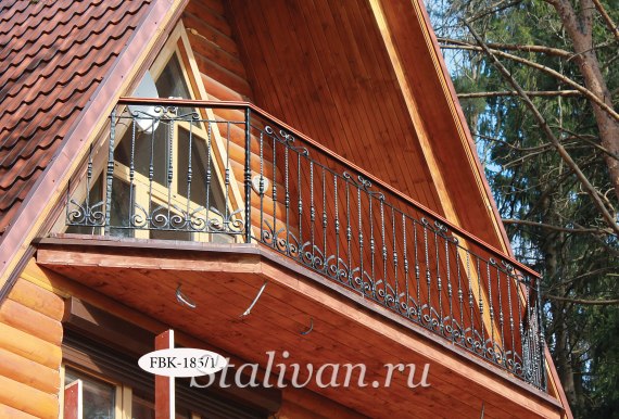 Ажурный кованый балкон FBK-185 - фото 2