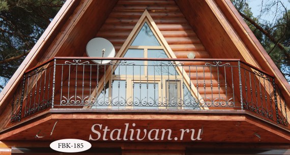 Ажурный кованый балкон FBK-185 - фото 1