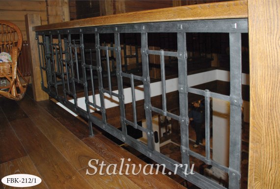 Ограждение балкона с элементами ковки FBK-212 - фото 2