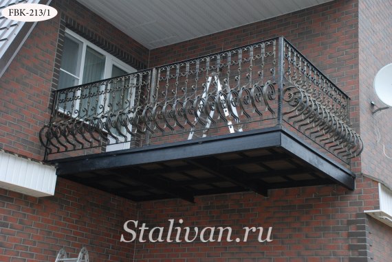 Ажурный кованый балкон FBK-213 - фото 2