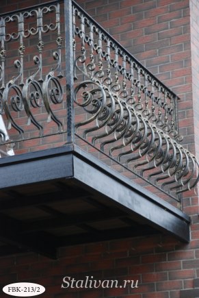 Ажурный кованый балкон FBK-213 - фото 3