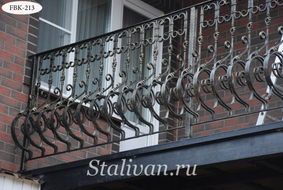 Ажурный кованый балкон FBK-213 - фото 1