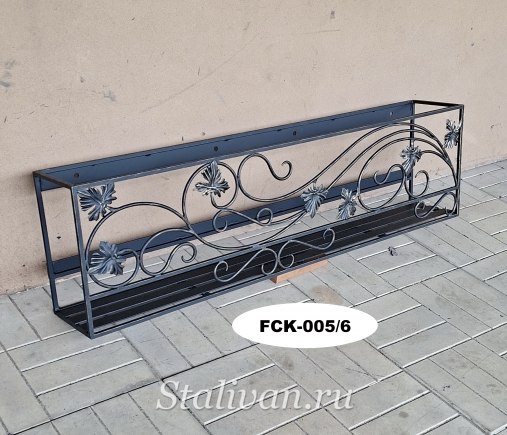 Кованая цветочница на окно FCK-05 - фото 5